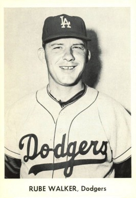 1958 Dodgers Team Issue Rube Walker #23 Baseball Card