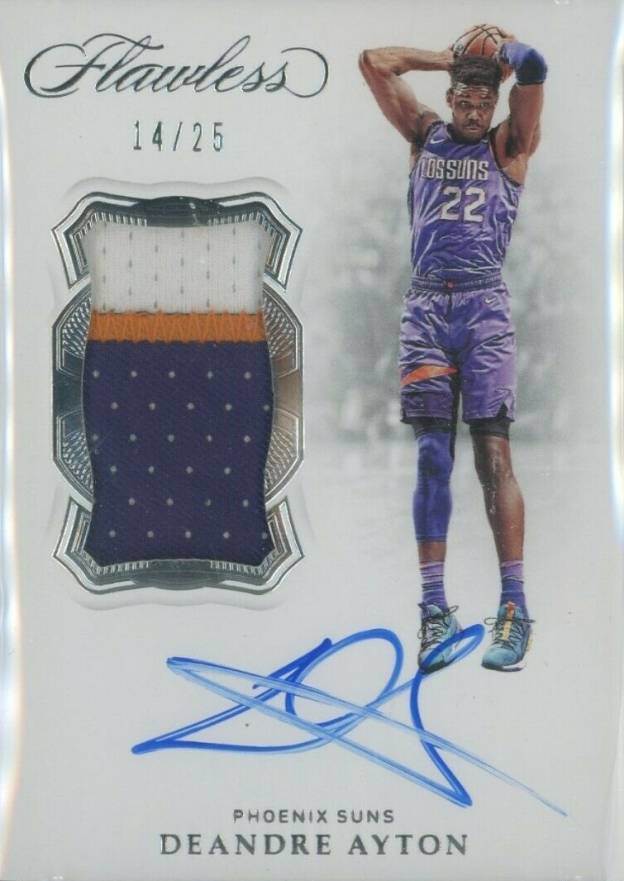 2018 Panini Flawless Vertical Patch Autographs DeAndre Ayton #VPDAY Basketball Card