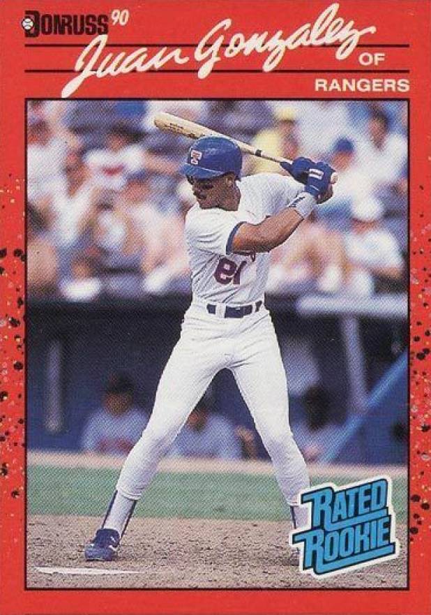 1990 Donruss Aqueous Test Juan Gonzalez #33 Baseball Card