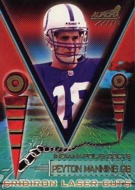 1998 Pacific Aurora Gridiron Laser-Cuts Peyton Manning #9 Football Card