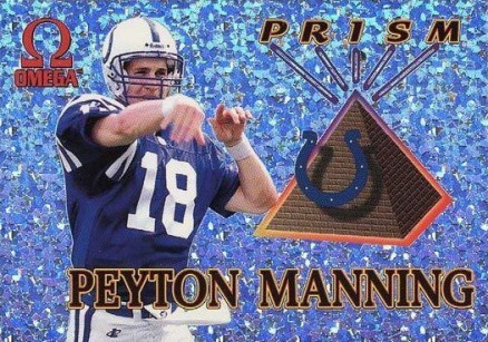 1998 Pacific Omega Prism Peyton Manning #9 Football Card