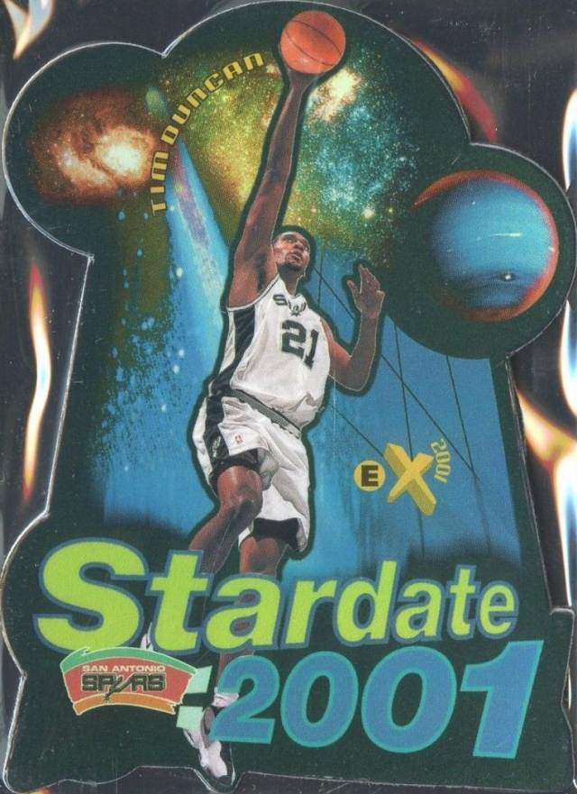 1997 Skybox E-X2001 Star Date 2001 Tim Duncan #5 Basketball Card