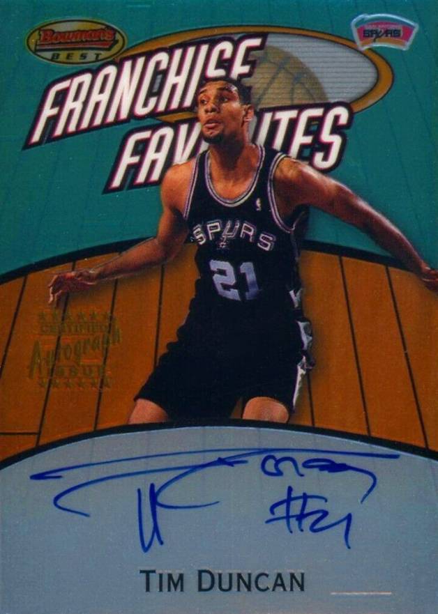 1999 Bowman's Best Franchise Favorites Tim Duncan #FRA1A Basketball Card