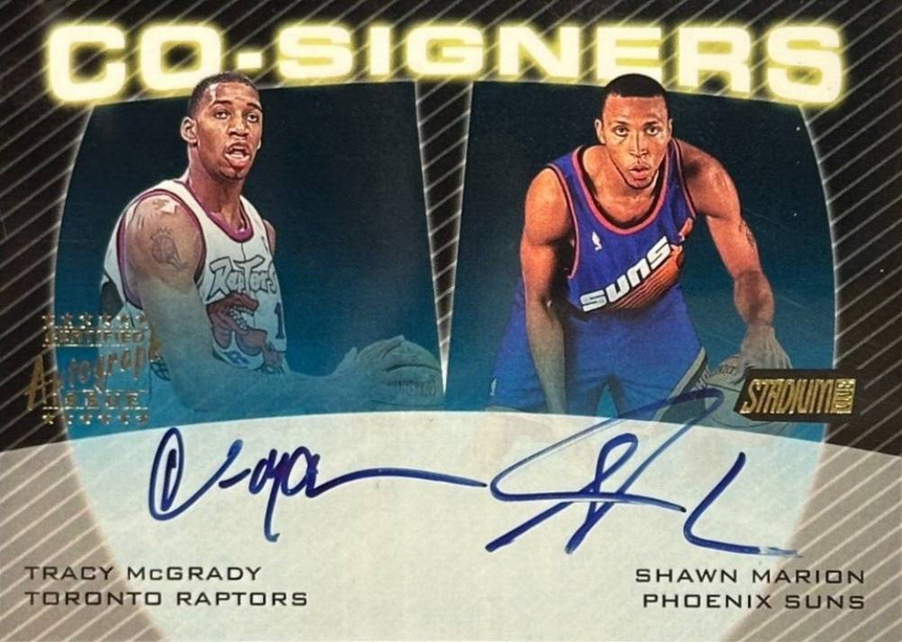 1999 Stadium Club Co-Signers Shawn Marion/Tracy McGrady #CS21 Basketball Card