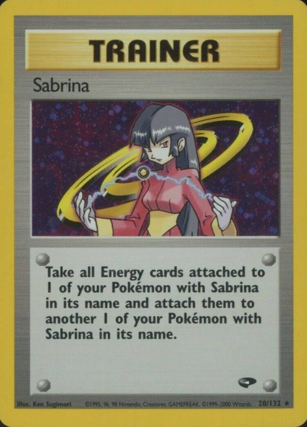 2000 Pokemon Gym Challenge Sabrina-Holo #20 TCG Card