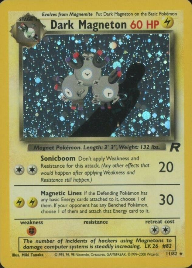 2000 Pokemon Rocket Dark Magneton-Holo #11 TCG Card
