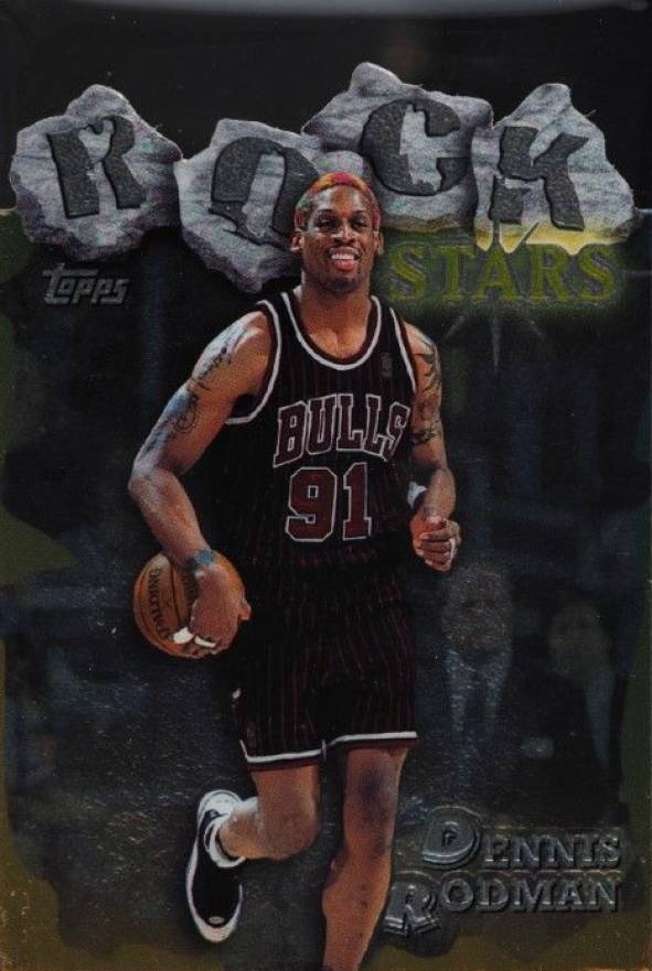 1997 Topps Rock Stars Dennis Rodman #RS5 Basketball Card