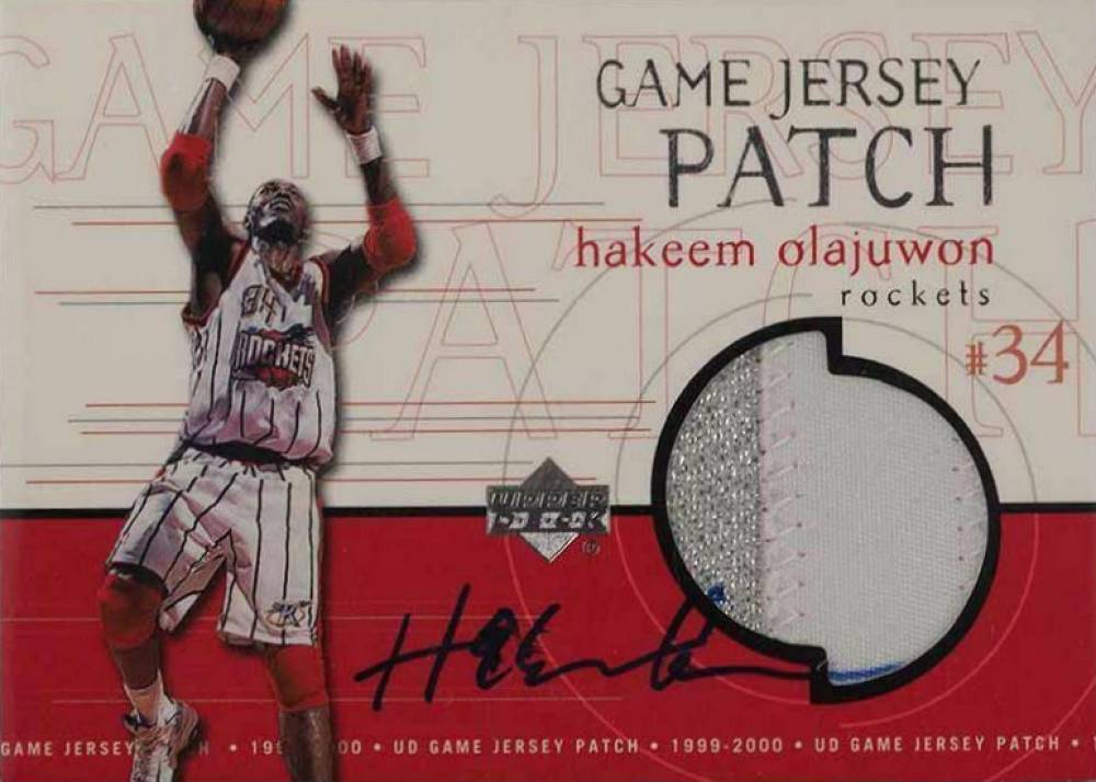 1999 Upper Deck Game Jerseys Patch Hakeem Olajuwon #GJP8 Basketball Card