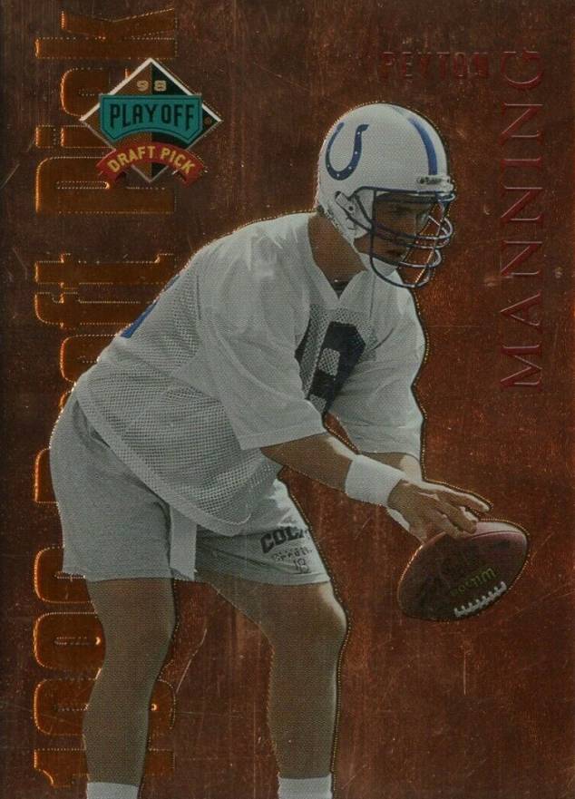 1998 Playoff Prestige Draft Picks Peyton Manning #1 Football Card