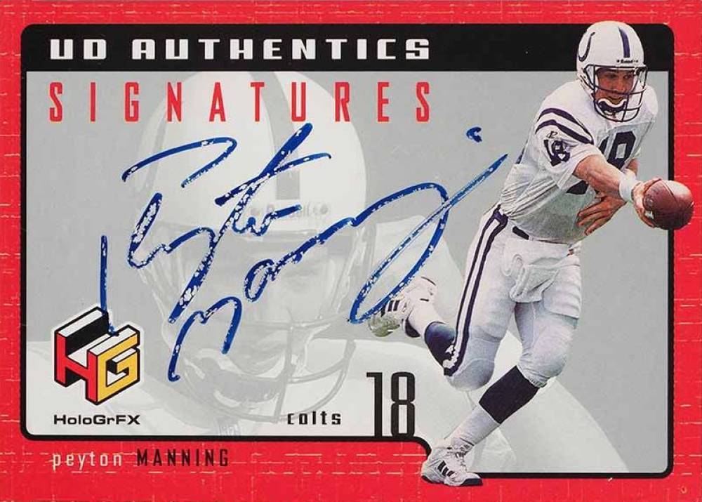 1999 Upper Deck Hologrfx Authentic Peyton Manning #PM Football Card