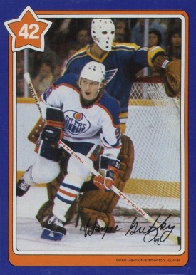 1982 Neilson's Gretzky Balance Exercise #42 Hockey Card