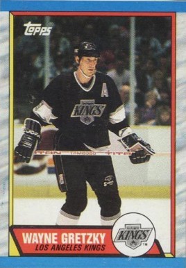 1989 Topps Box Bottoms-Hand Cut Wayne Gretzky #E Hockey Card