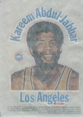 1979 Quaker Oats Iron-Ons Kareem Abdul-Jabbar # Basketball Card