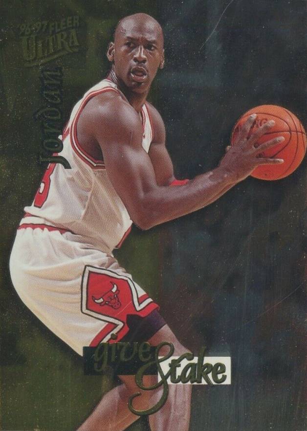 1996 Ultra Give & Take Michael Jordan #5 Basketball Card