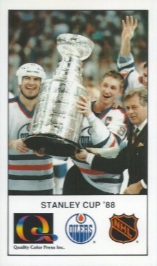 1988 Oilers Tenth Anniversary Stanley Cup '88 #137 Hockey Card