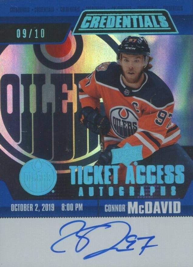 2019 Upper Deck Credentials Ticket Access Autographs Connor McDavid #CM Hockey Card