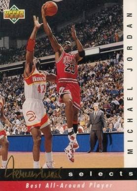 1992 Upper Deck Jerry West Selects Michael Jordan #JW8 Basketball Card