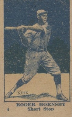 1921 Strip Card Rogers Hornsby #4 Baseball Card