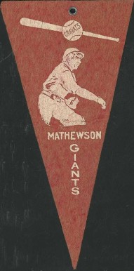 1913 Cravats Felt Pennant Christy Mathewson #15 Baseball Card
