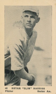1927 American Caramel--Series of 60 Bryan "Slim" Hariss #46 Baseball Card