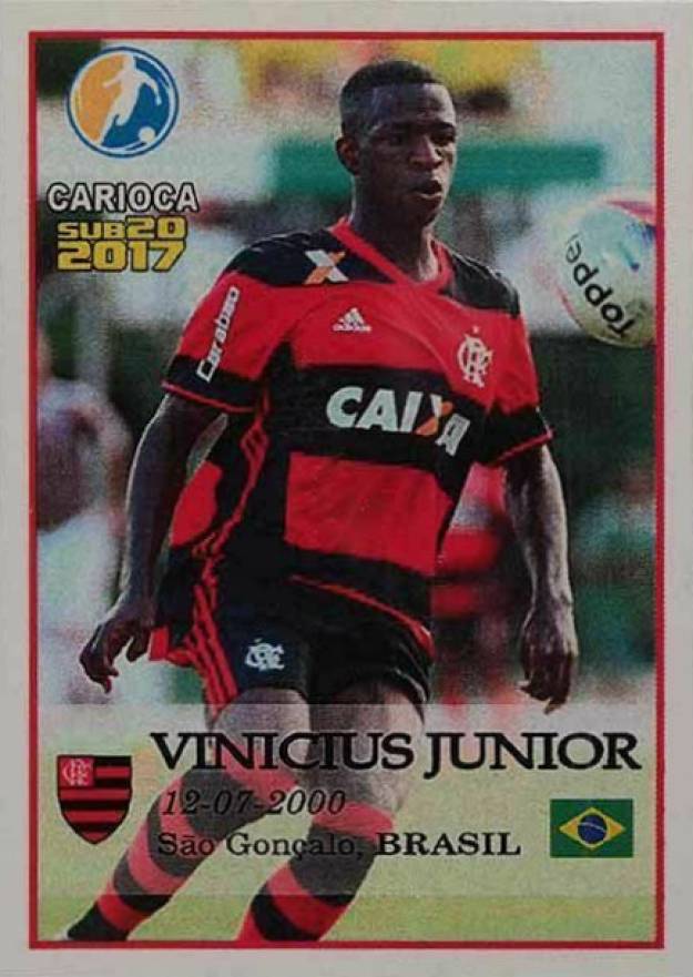 2017 Abril Campeonato Carioca Sub20 Promo Sticker Vinicius Junior # Soccer Card
