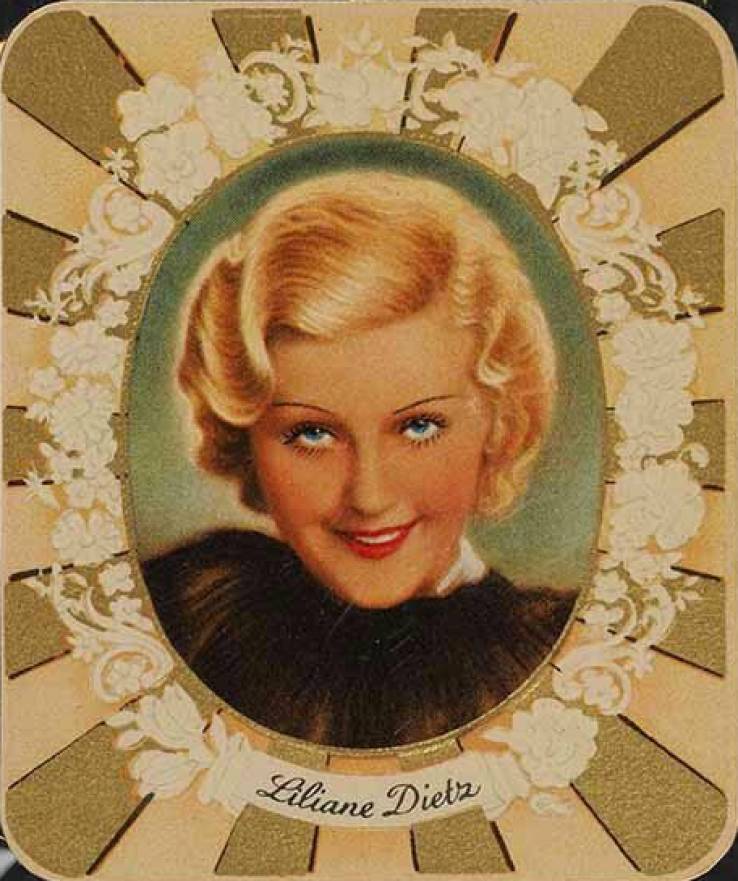 1934 Garbaty Cigarette Moderne Schonheitsgalerie Liliane Dietz #198 Non-Sports Card