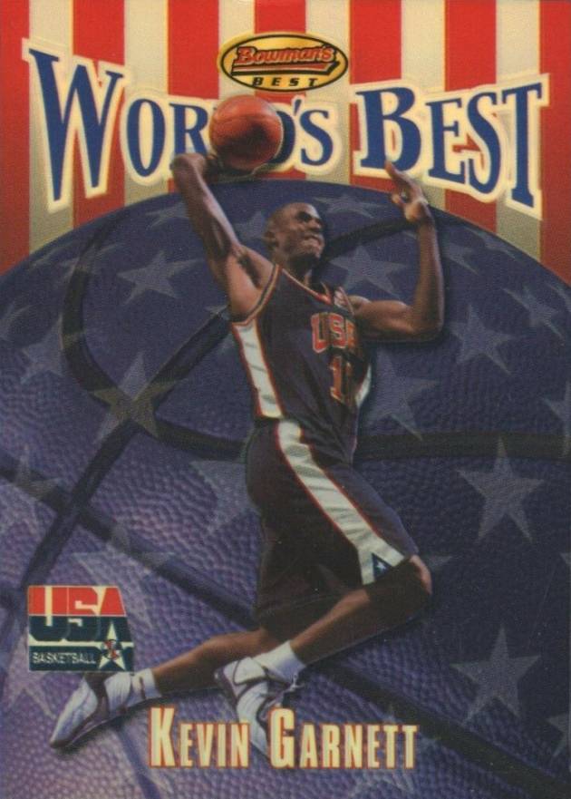 1999 Bowman's Best World's Best Kevin Garnett #WB2 Basketball Card