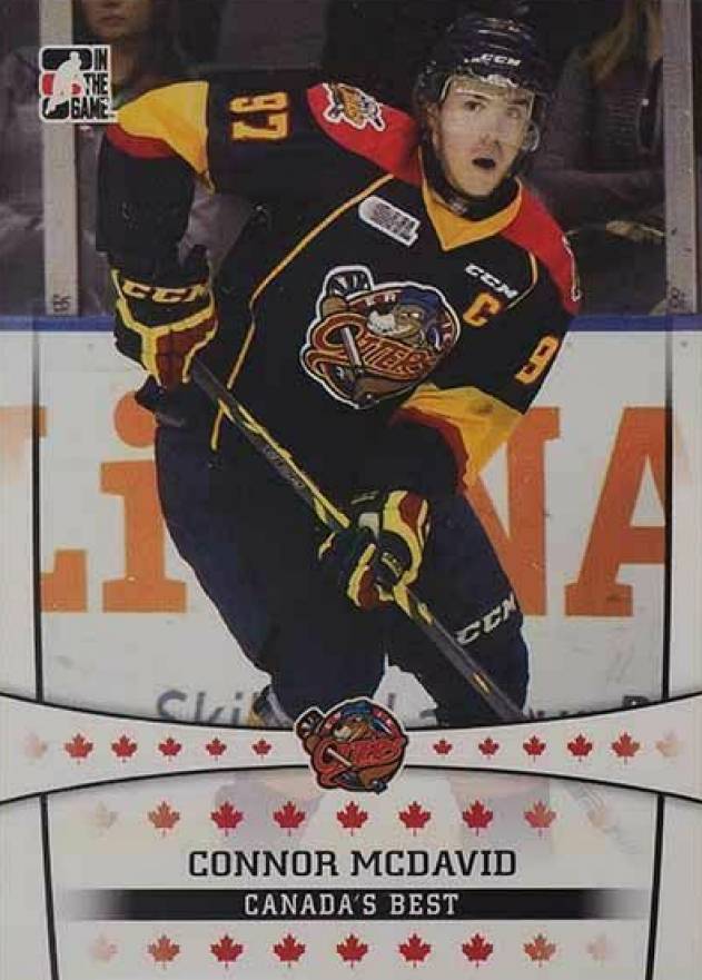 2015 Leaf In The Game CHL Draft  Connor McDavid #11 Hockey Card