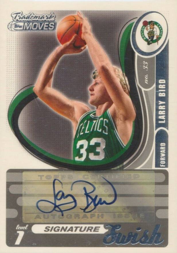 2006 Topps Trademark Moves Signature Swish Larry Bird #SSW14 Basketball Card