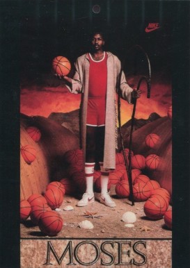 1984 Nike Poster Cards  Moses Malone #219 Basketball Card