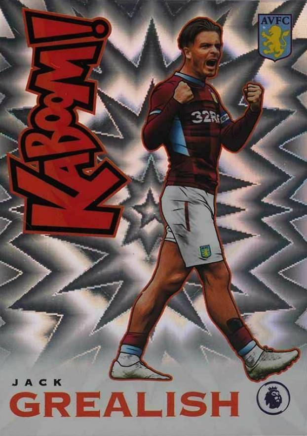 2019 Panini Prizm Premier League Kaboom! Jack Grealish #K-18 Soccer Card