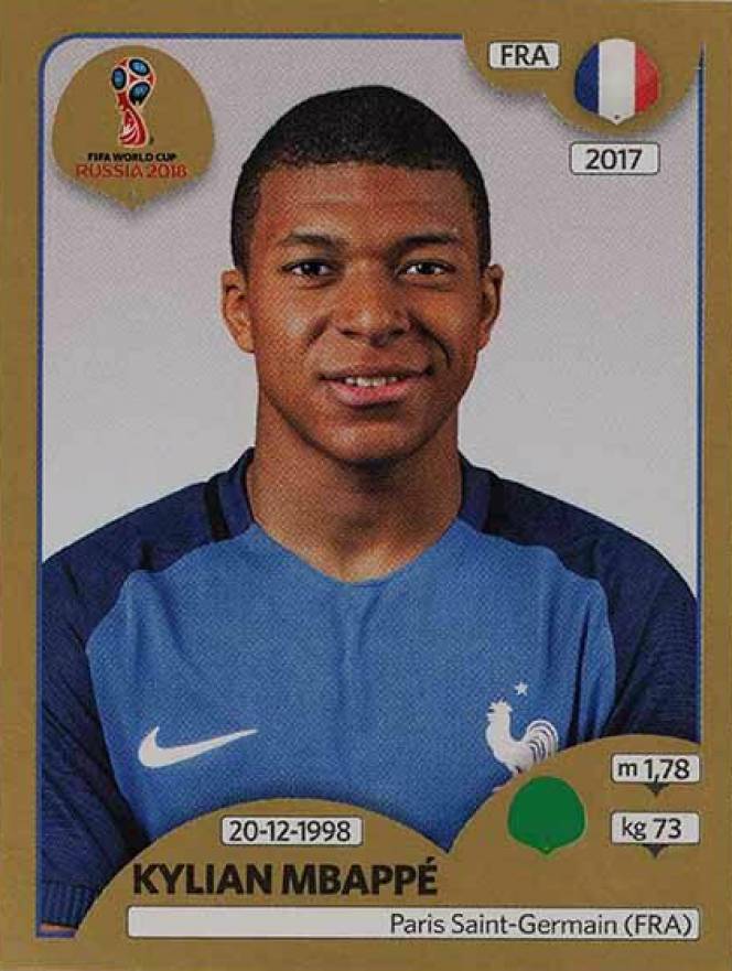 2018 Panini World Cup Stickers Kylian Mbappe #209 Boxing & Other Card