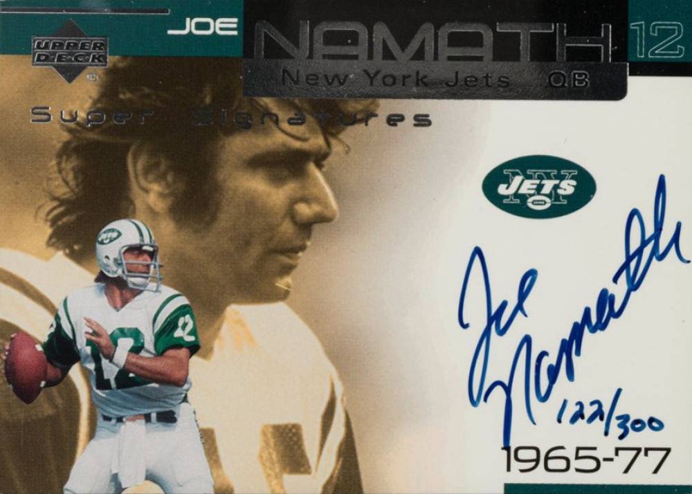 1999 Upper Deck Ovation Super Signature Joe Namath #JN Football Card