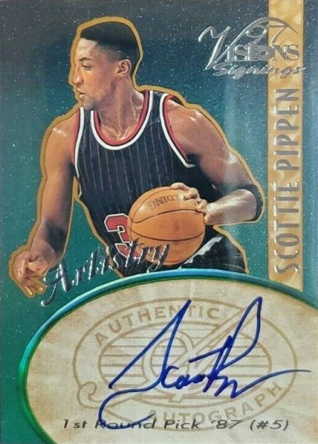 1997 Classic Visions Signings Artistry Autographs Scottie Pippen # Basketball Card