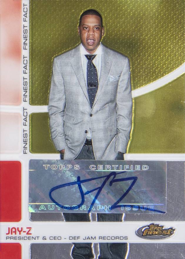 2005 Finest Fact Autographs Jay-Z #FFA-JZ Basketball Card