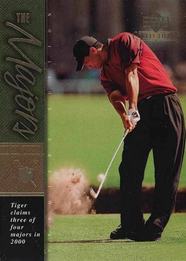 2001 Upper Deck Tiger Woods Collection Tiger claims three of four majors in 2000 #TWC24 Golf Card