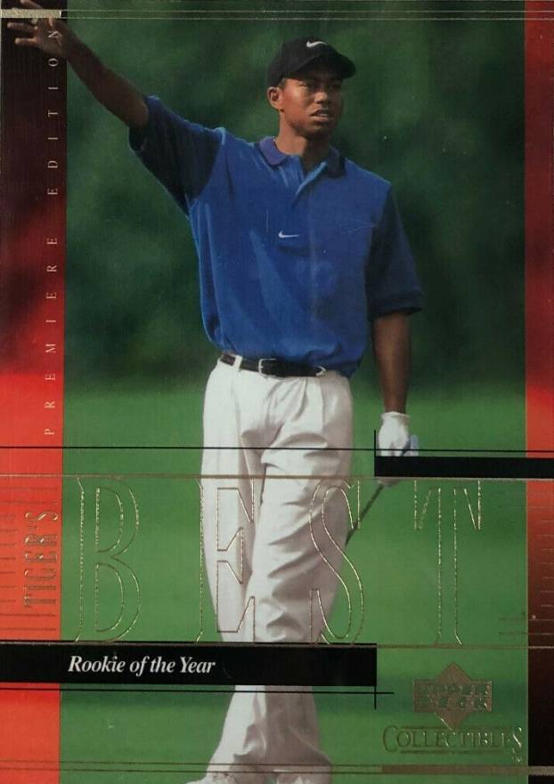 2001 Upper Deck Tiger Woods Collection Rookie of the Year #TWC10 Golf Card