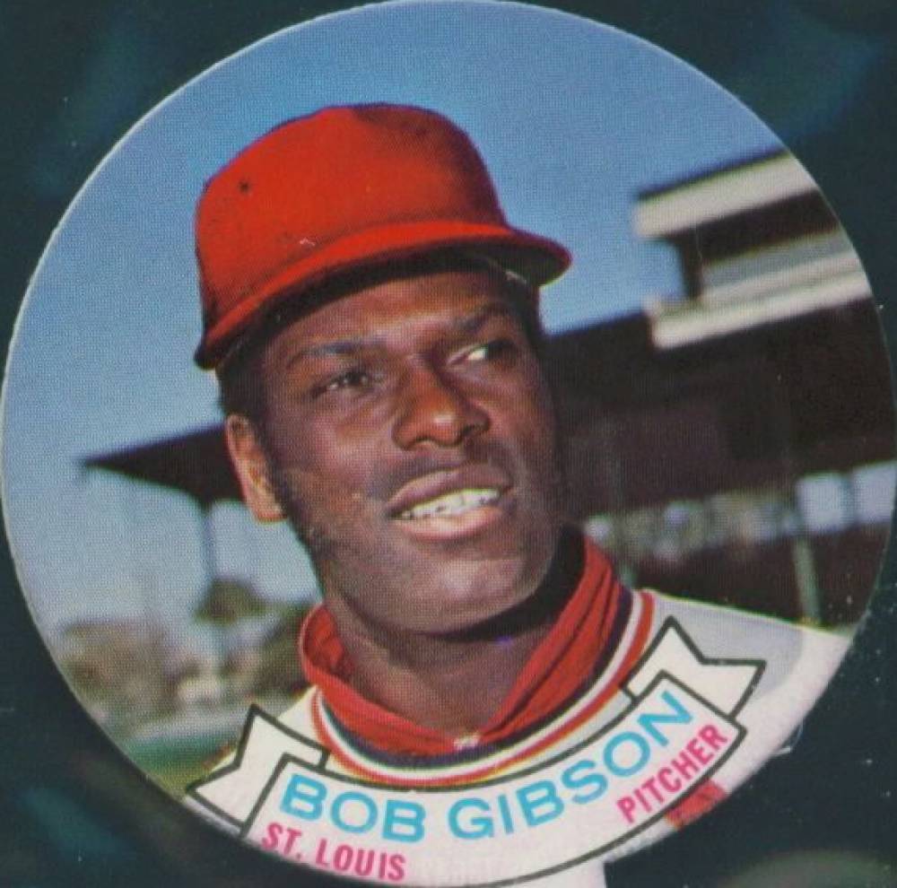 1973 73-Topps Candy Lids Test Issue Bob Gibson # Baseball Card