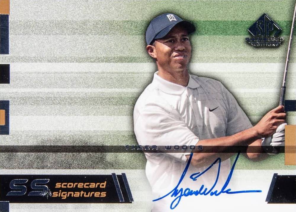 2003 SP Game Used Scorecard Signatures Tiger Woods #TW4 Golf Card