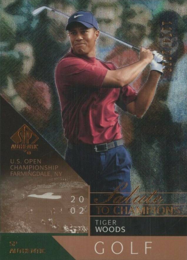 2003 SP Authentic Golf Tiger Woods #102 Golf Card