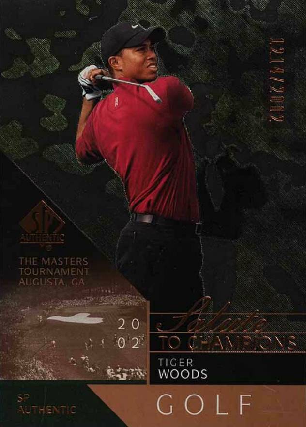 2003 SP Authentic Golf Tiger Woods #101 Golf Card