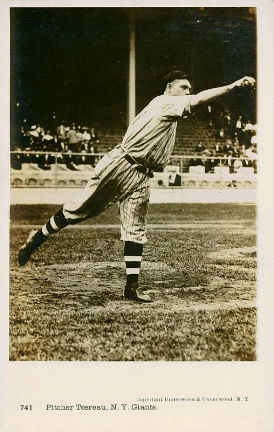 1912 Underwood & Underwood Postcards  Jeff Tesreau #741 Baseball Card