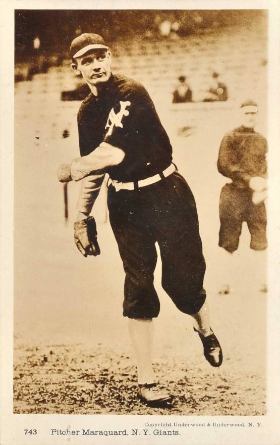 1912 Underwood & Underwood Postcards  Rube Marquard #743 Baseball Card