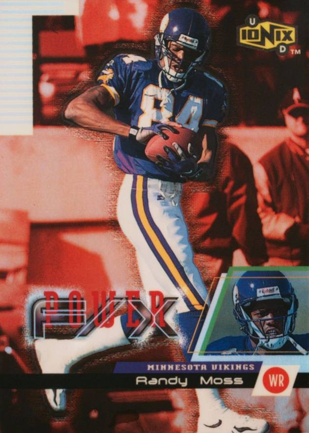 1999 Upper Deck Ionix Power F/X Randy Moss #P2 Football Card