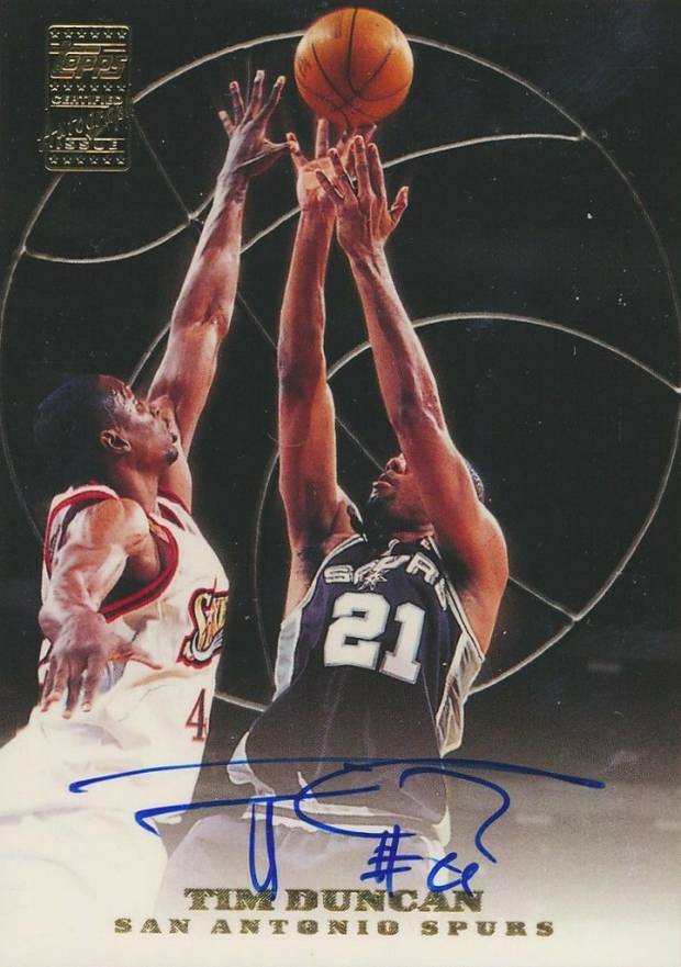 1999 Topps Certified Autograph Tim Duncan #TD Basketball Card