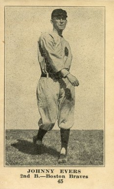 1917 Collins-McCarthy Johnny Evers #45 Baseball Card