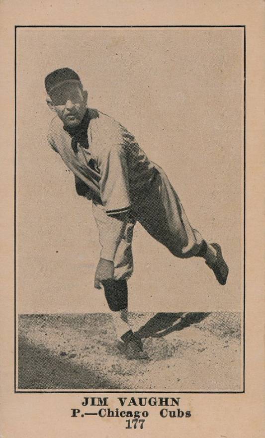 1917 Collins-McCarthy Jim Vaughn #177 Baseball Card