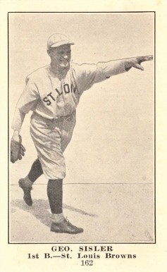 1917 Collins-McCarthy Geo. Sisler #162 Baseball Card