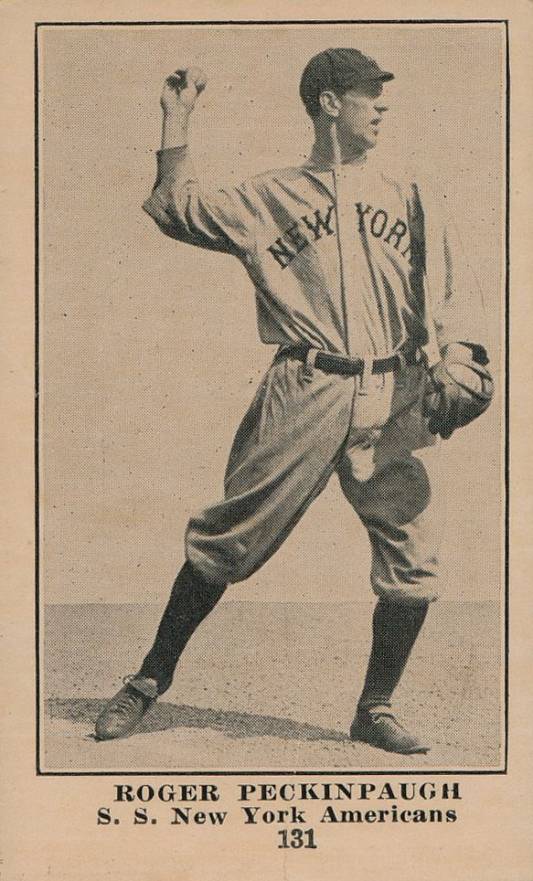 1917 Collins-McCarthy Roger Peckinpaugh #131 Baseball Card