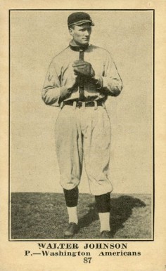 1917 Collins-McCarthy Walter Johnson #87 Baseball Card